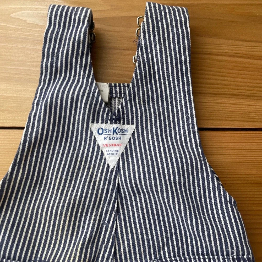 Vintage Oshkosh Bgosh Striped Overalls Size 12 Months‎
